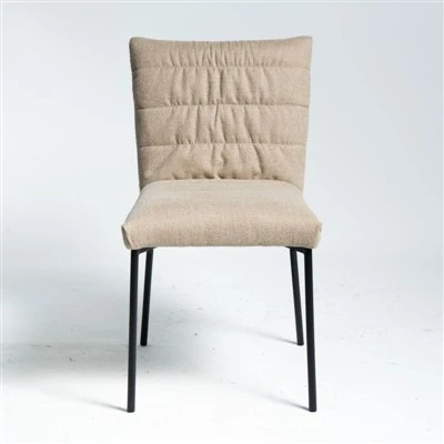Tabung Bulat tanpa Armrest Kursi Makan Kain Upholstered